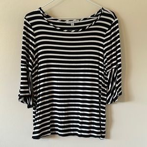 Striped work blouse